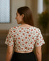 Wrap Crop Top Deep V-neck Flared sleeves